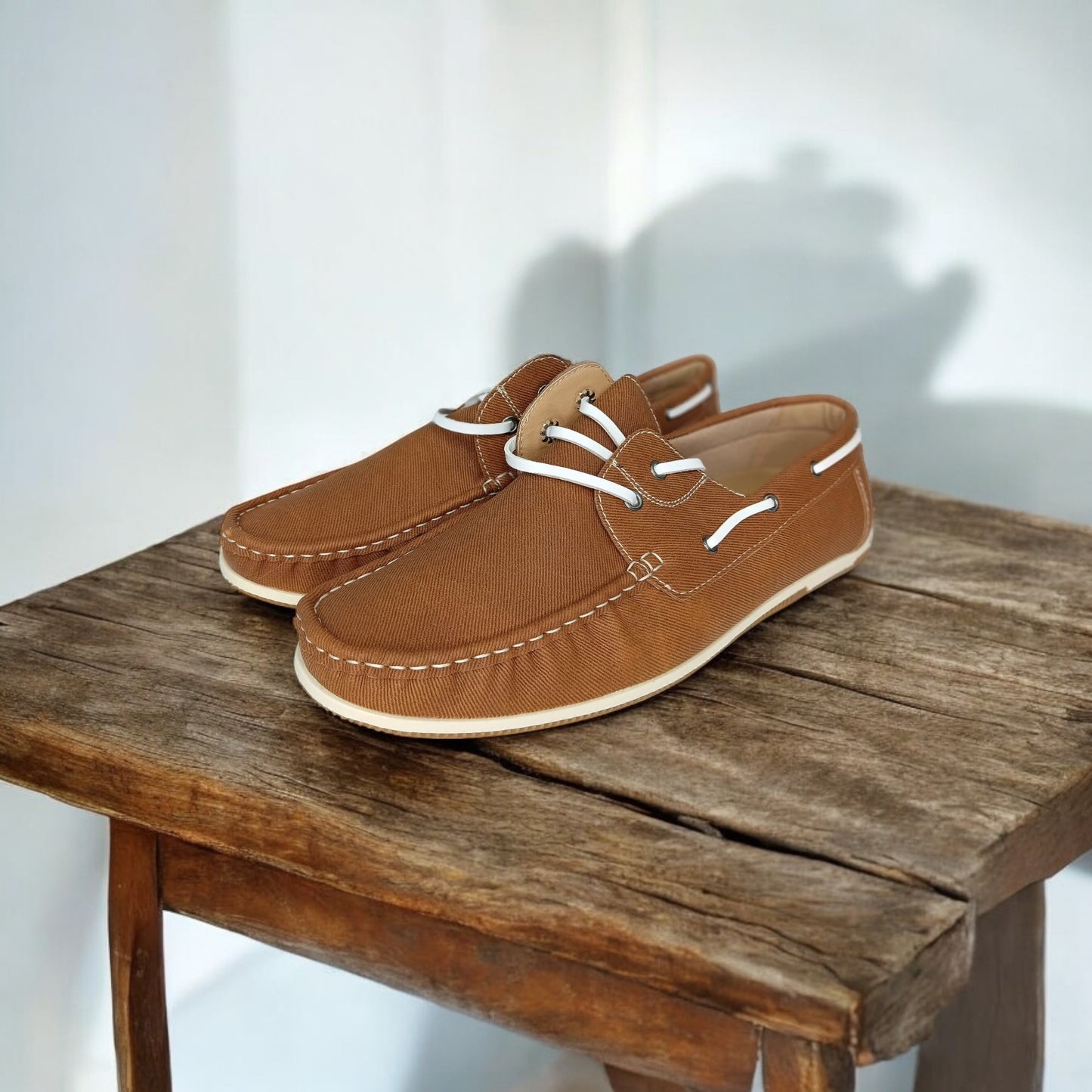 Mocassino in tessuto con cuciture esterne e lacci intrecciati CoastFlex™