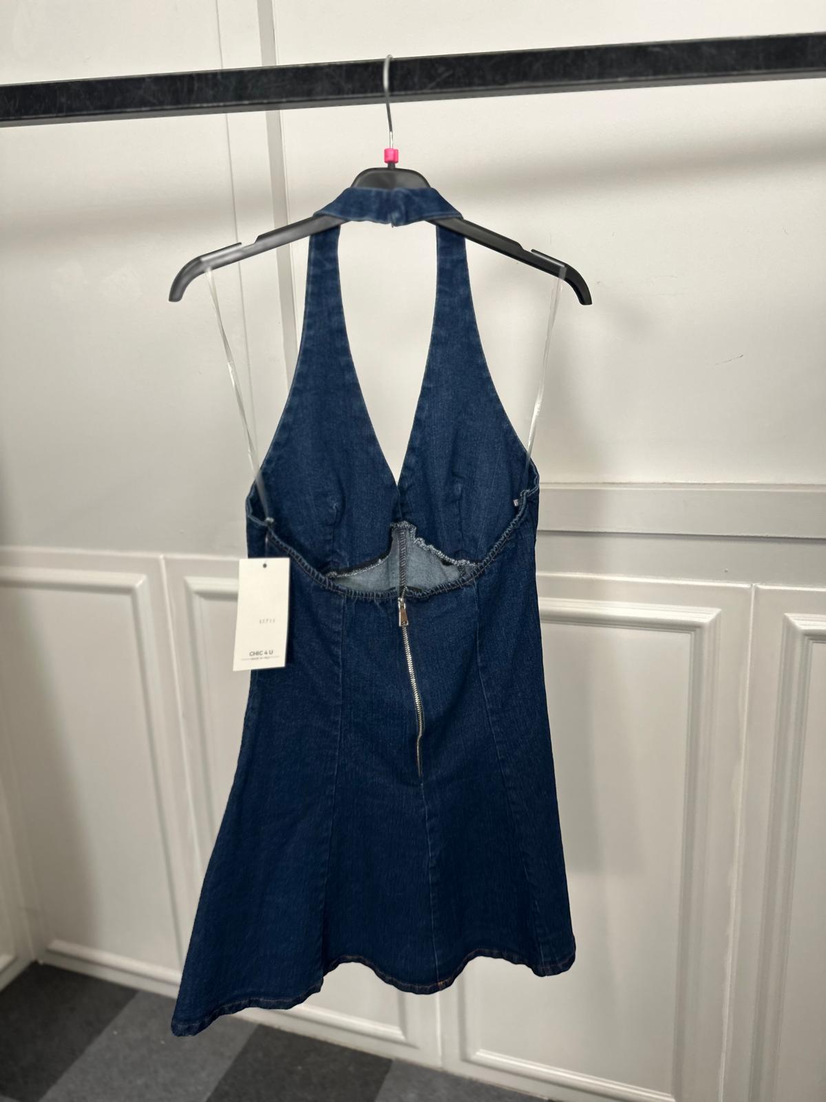 Abitino Jeans scollo all'americana