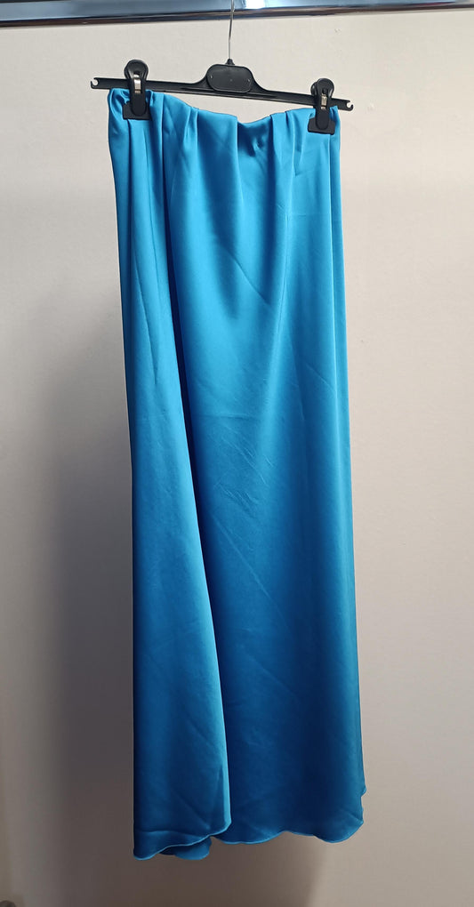 Gonna longuette effetto raso