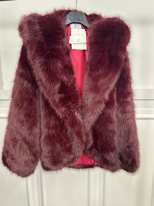 Ecopelliccia con cappuccio