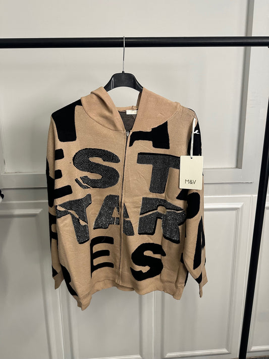 Felpa con zip STAR
