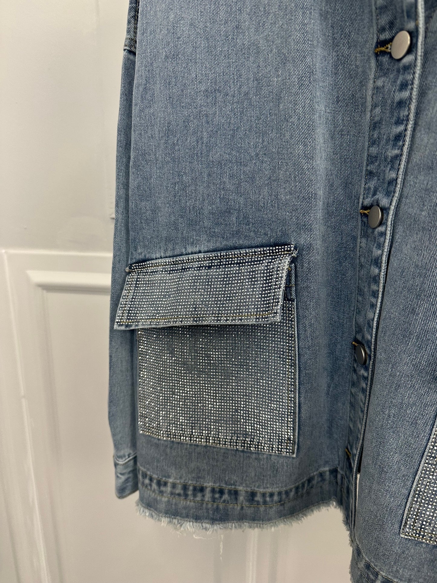 Giacca jeans strass