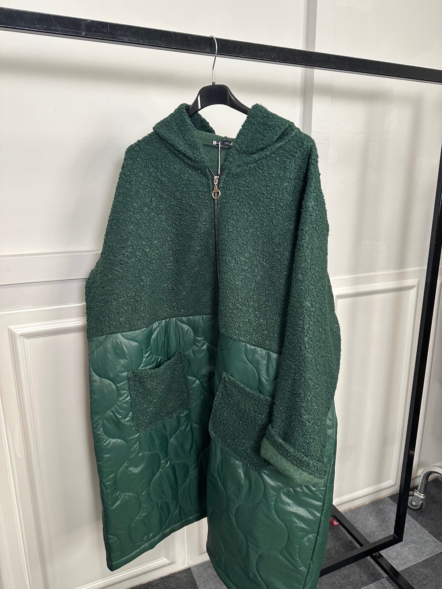 Cappotto piumino bouclè