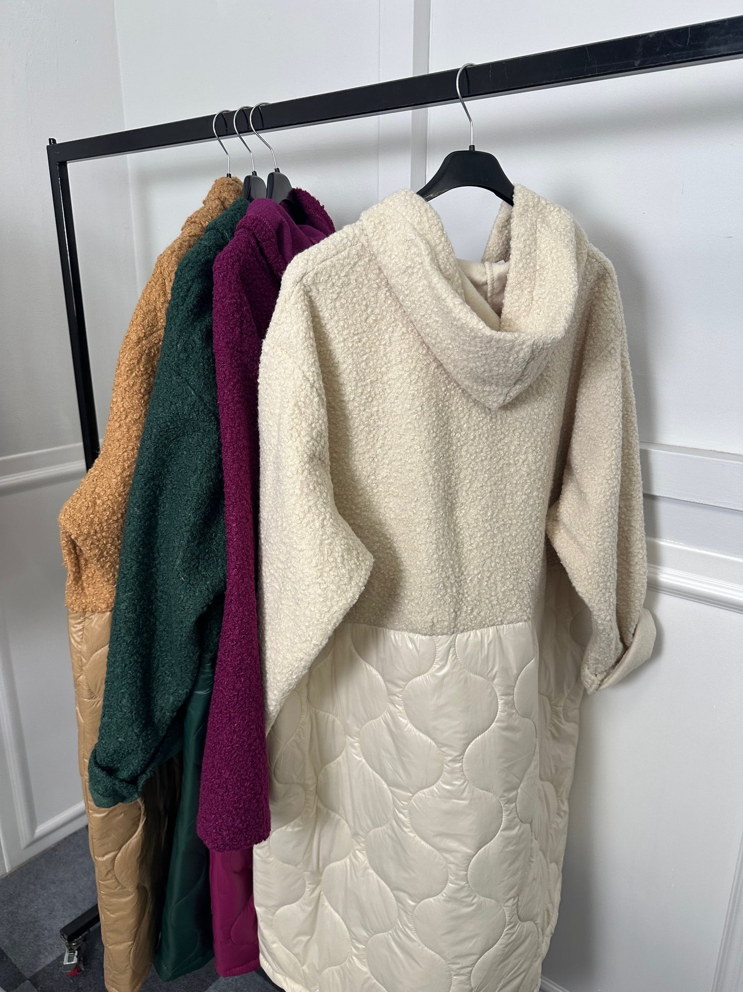 Cappotto piumino bouclè