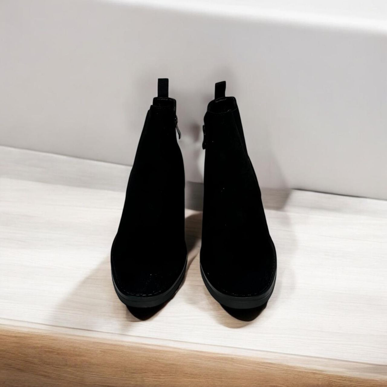 Stivaletto tacco squadrato con elastico laterale e zip SquareEaseâ„¢