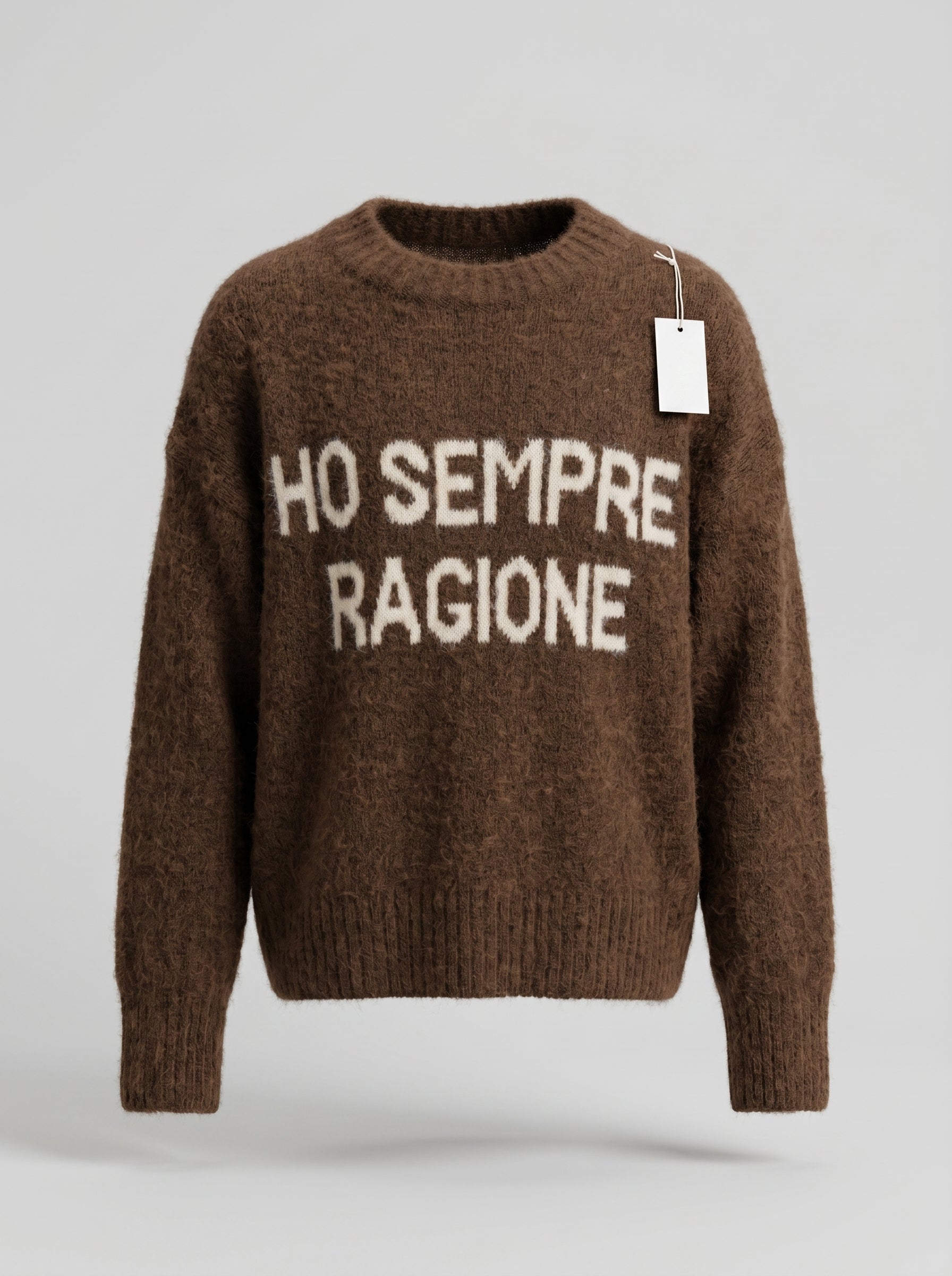 Il Maglione che Parla Chiaro: "Ho Sempre Ragione" - Stile e Assertività in Tinta Unita!