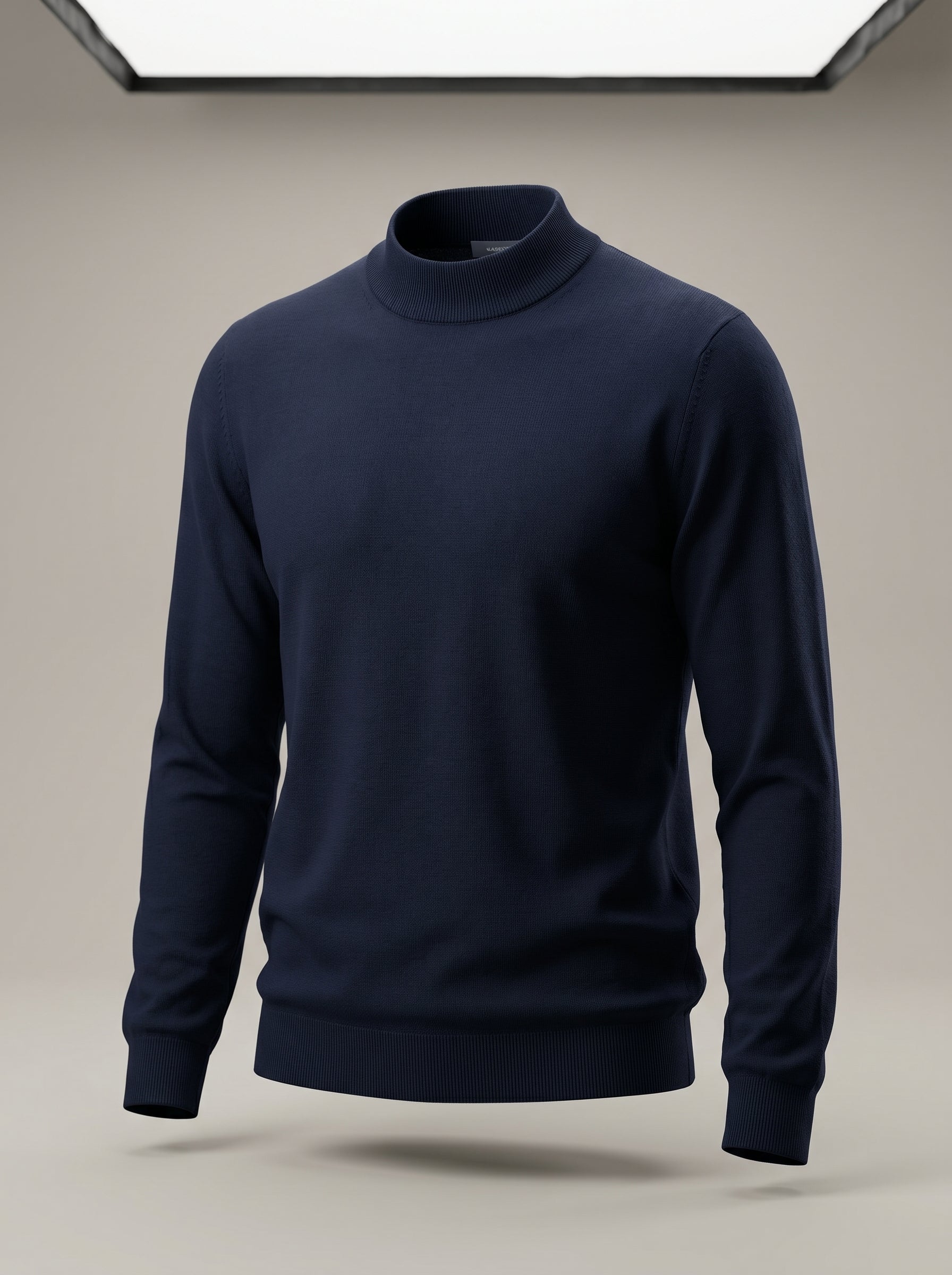 Pullover Tinta Unita manica lunga con collo lupetto