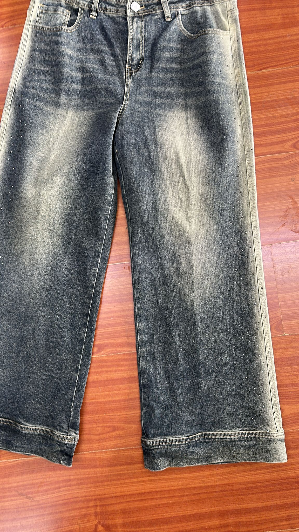 Jeans brillantini laterali