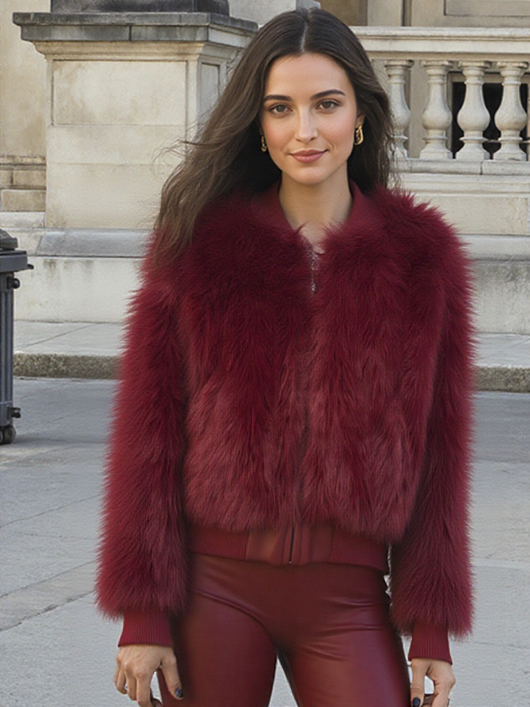 Ecopelliccia bomberino con zip