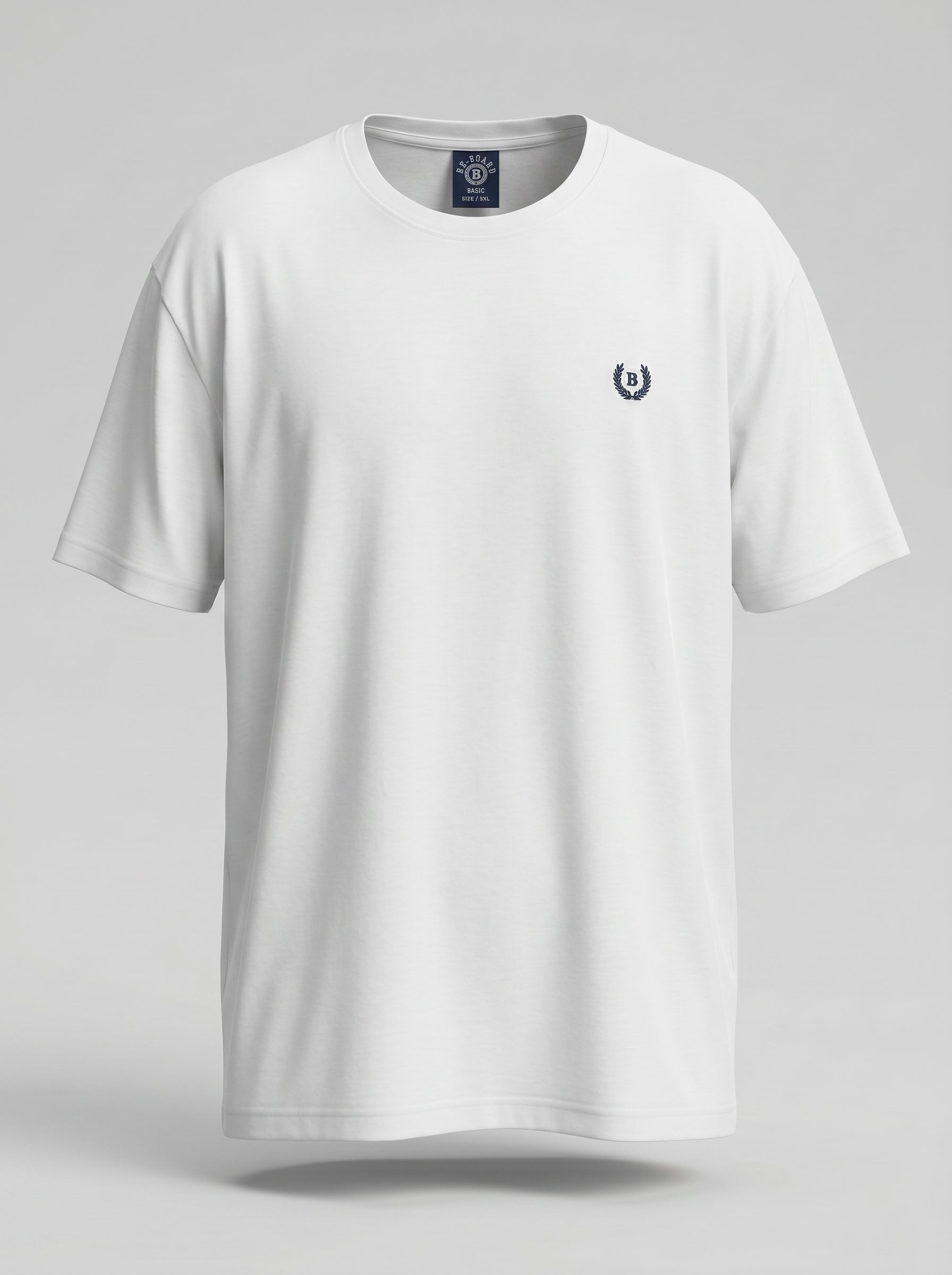 T-shirt Be Board tinta unita in cotone con logo lato cuore