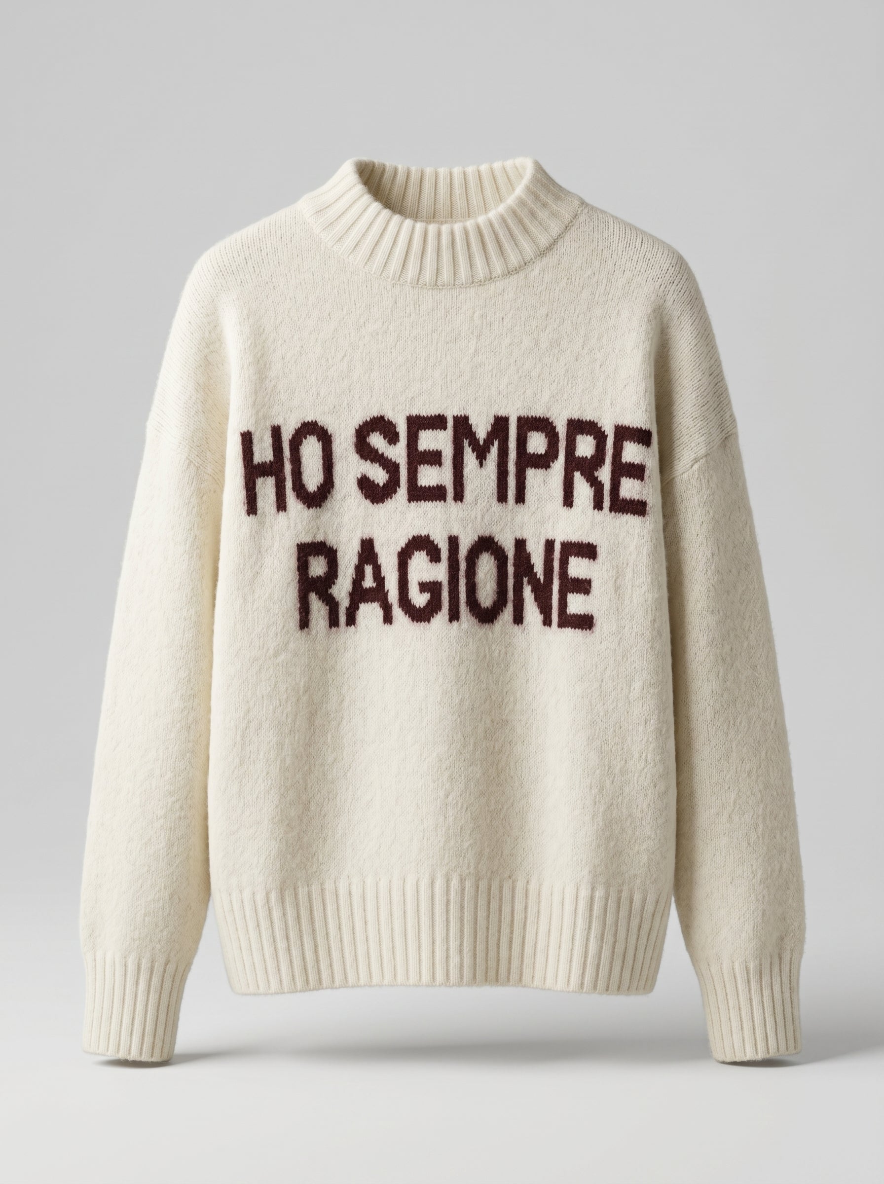 Il Maglione che Parla Chiaro: "Ho Sempre Ragione" - Stile e Assertività in Tinta Unita!