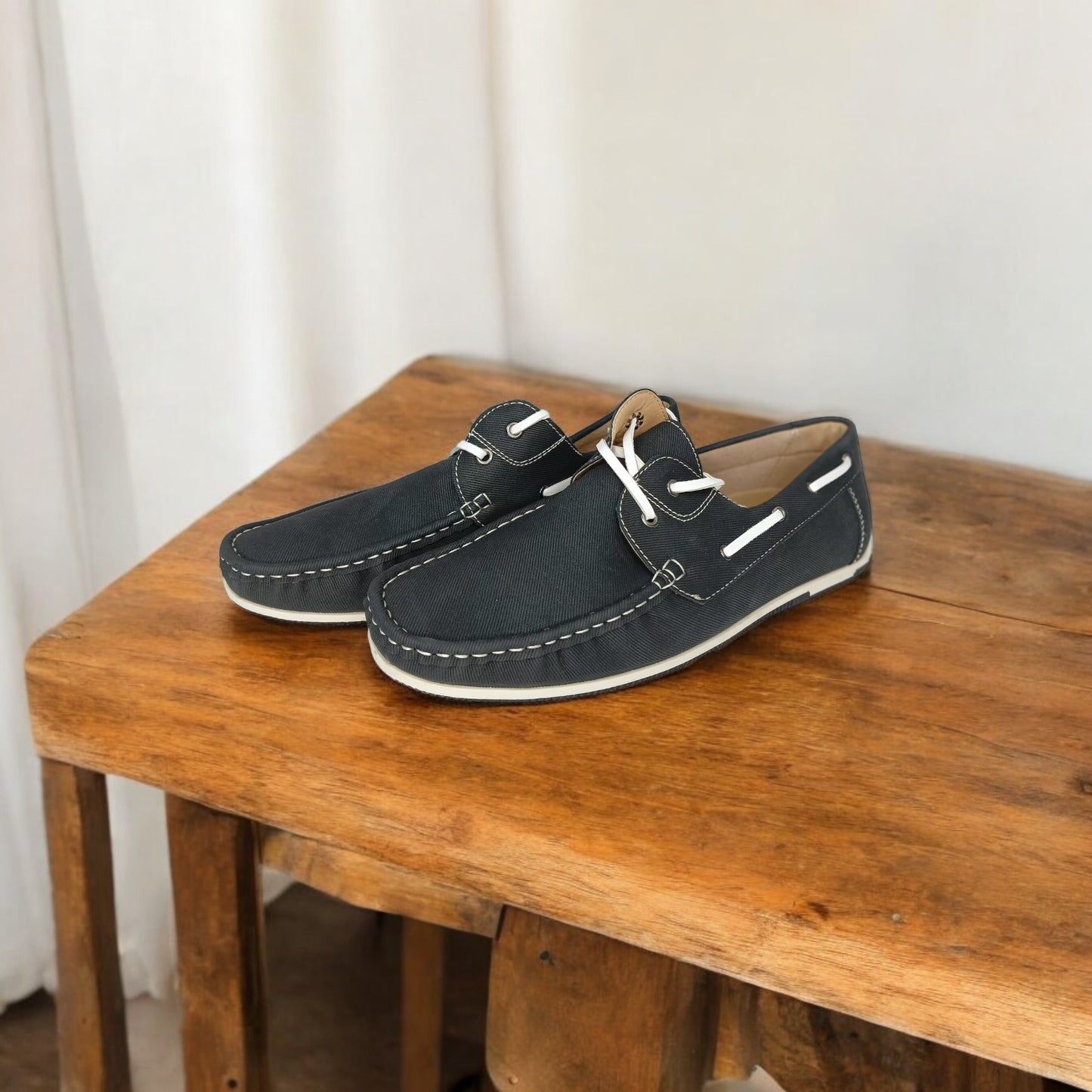 Mocassino in tessuto con cuciture esterne e lacci intrecciati CoastFlex™
