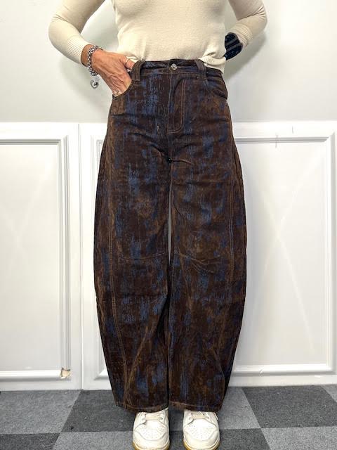 Jeans velluto lavaggio blu