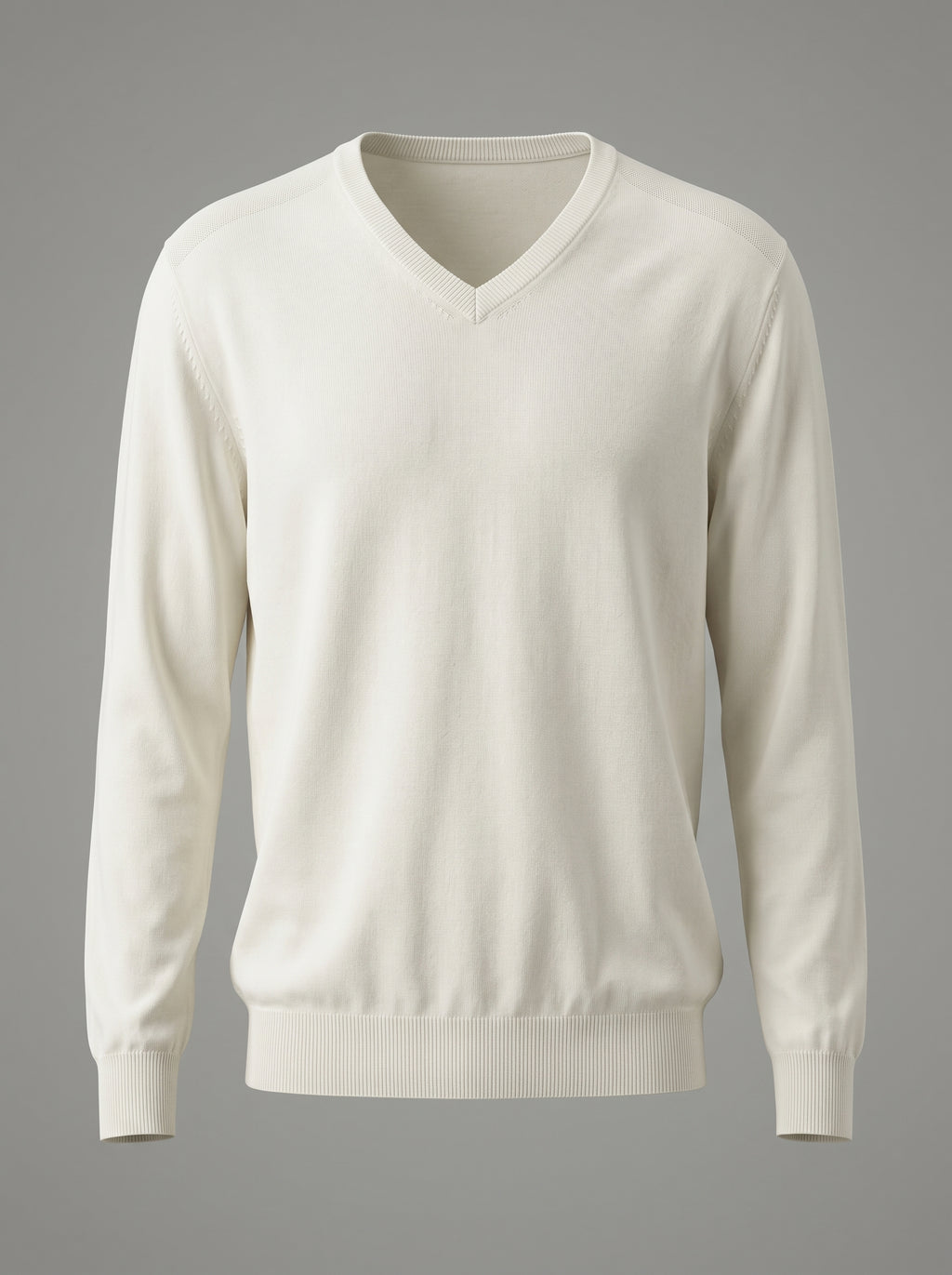 Pullover Tinta Unita manica lunga con scollo a V