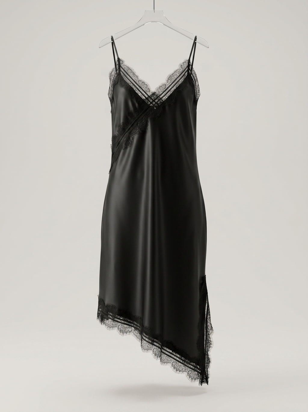 Canotta Lunga Asimmetrica con Dettagli in Pizzo – Eleganza Versatile!