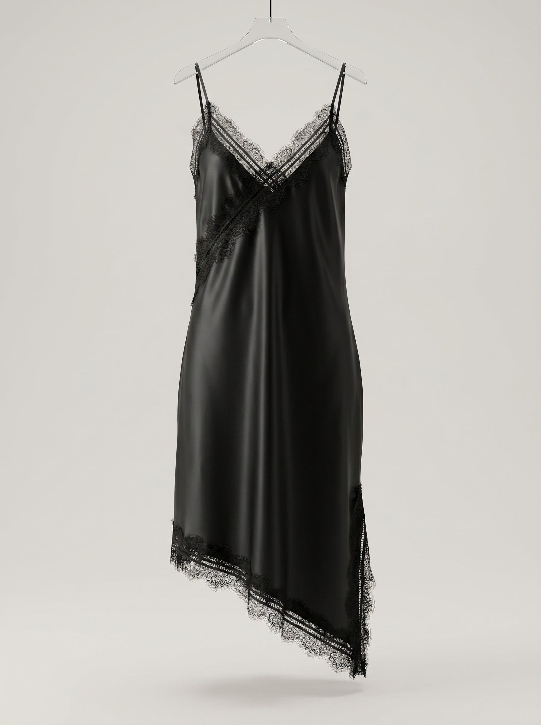 Canotta Lunga Asimmetrica con Dettagli in Pizzo – Eleganza Versatile!