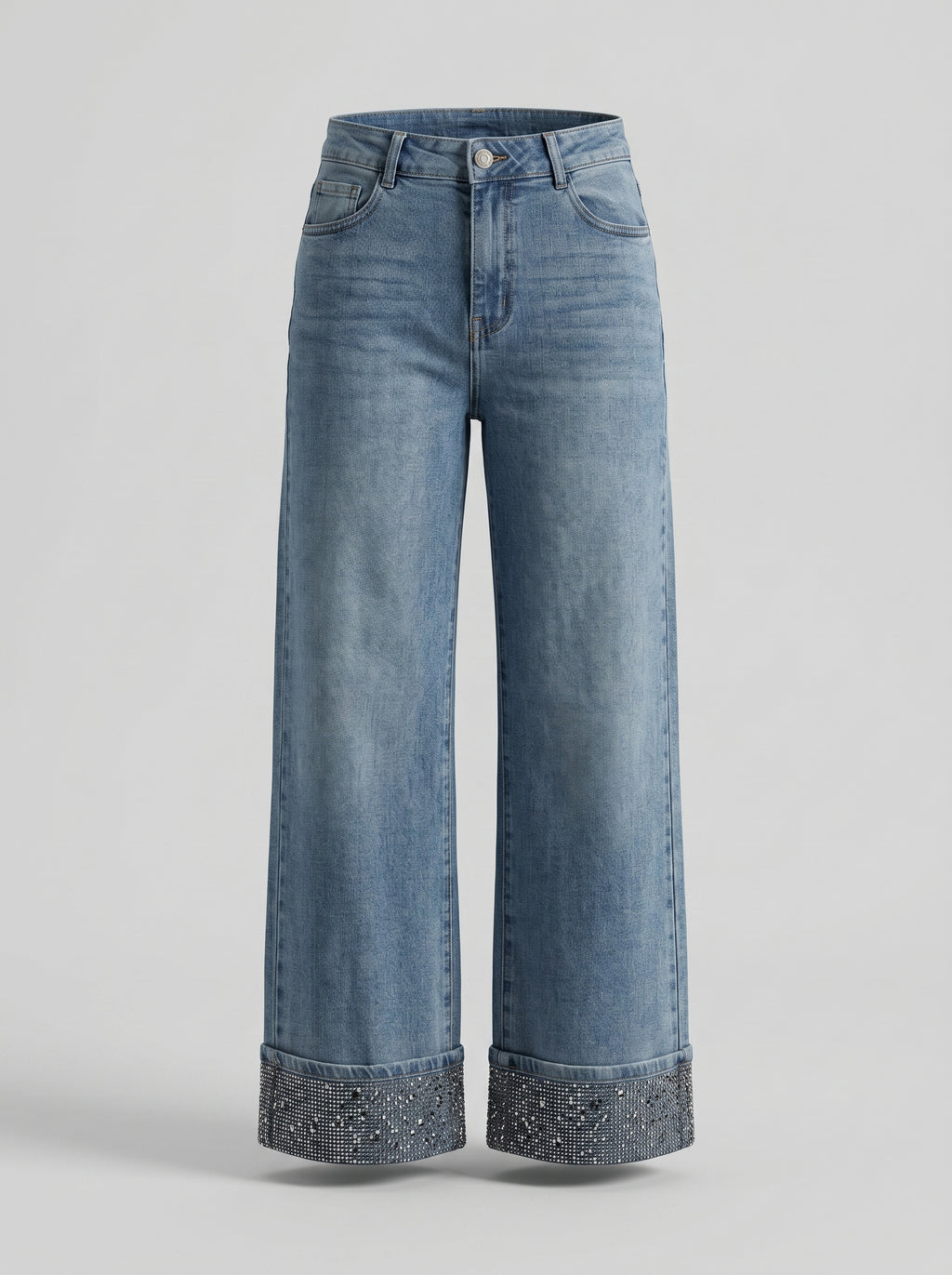 Jeans con risvolto Diamante