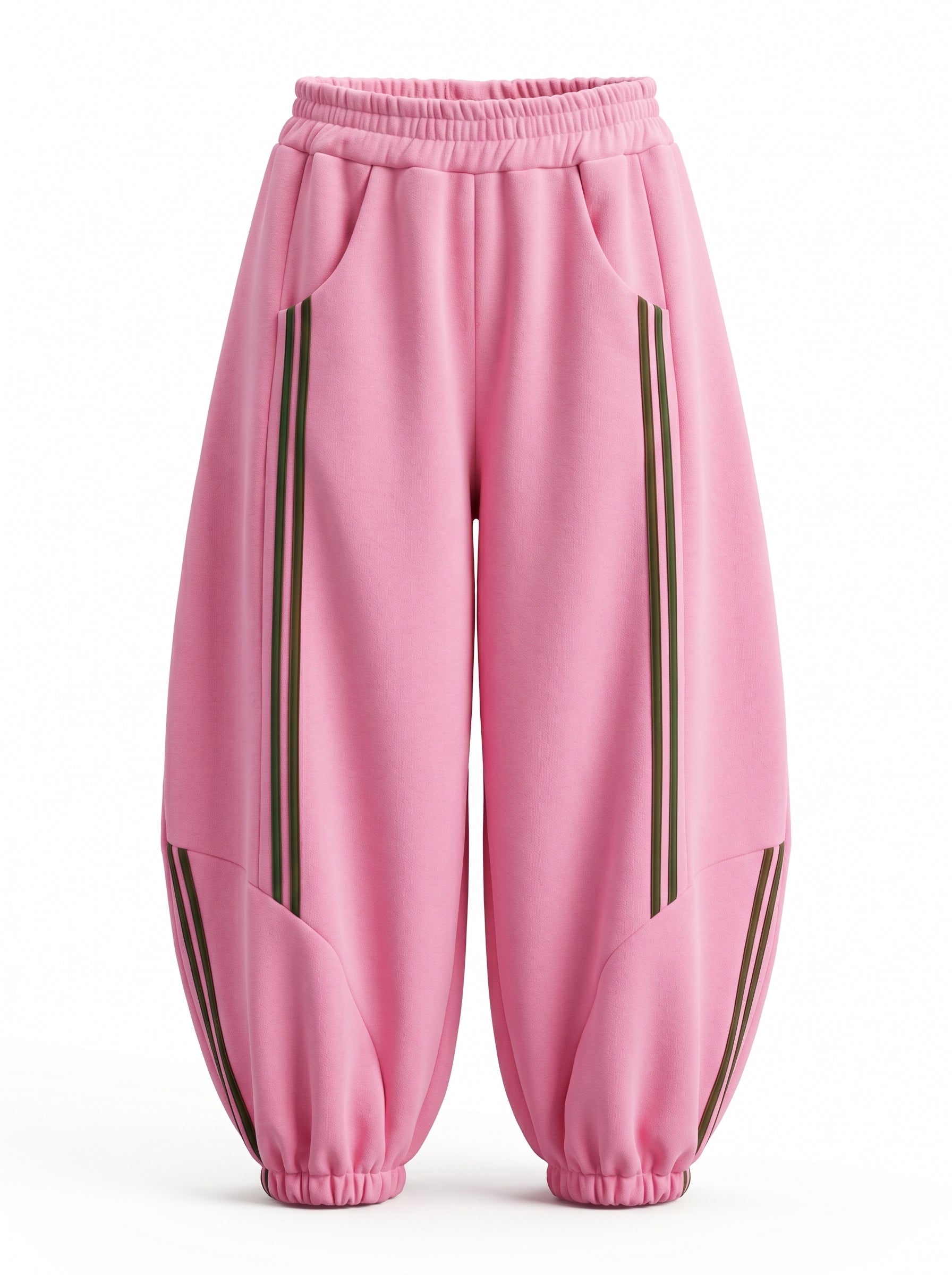 Pantaloni Balloon Felpati con Righe Laterali – Il Mix Perfetto tra Comfort e Stile!