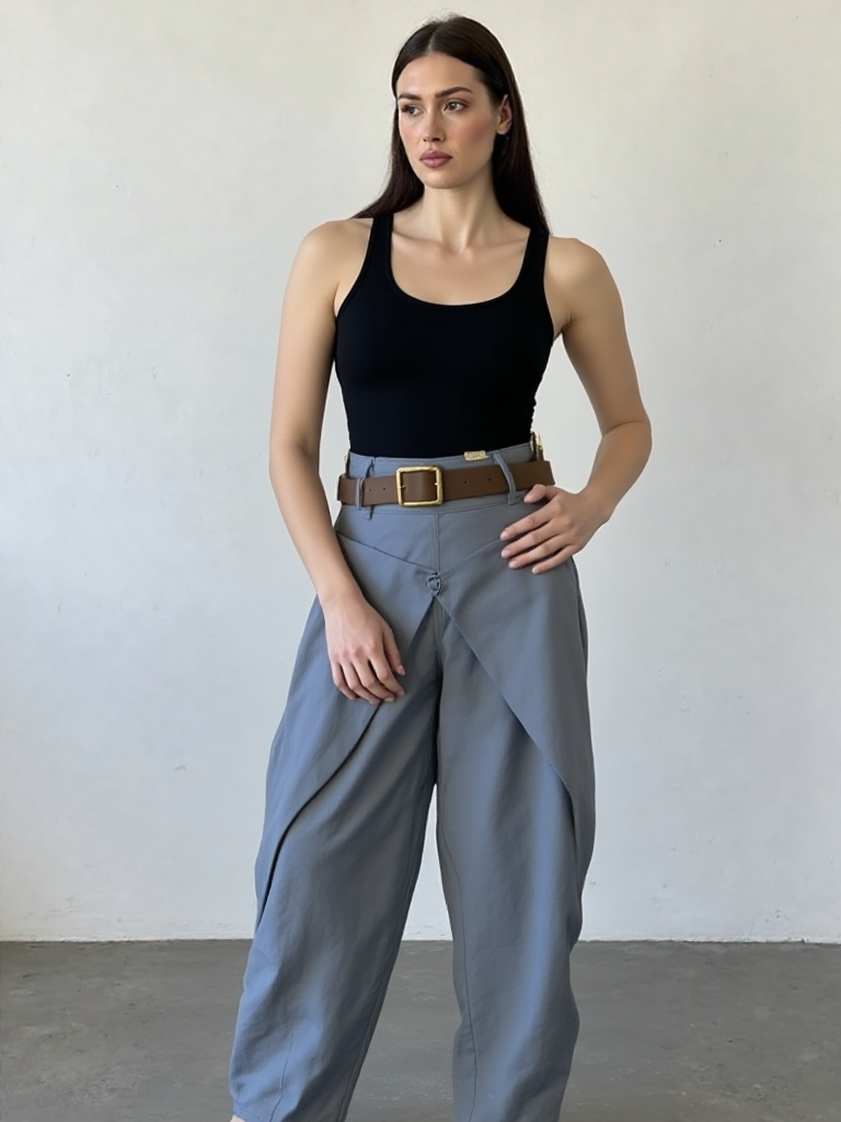 Pantalone sartoriale con bottone