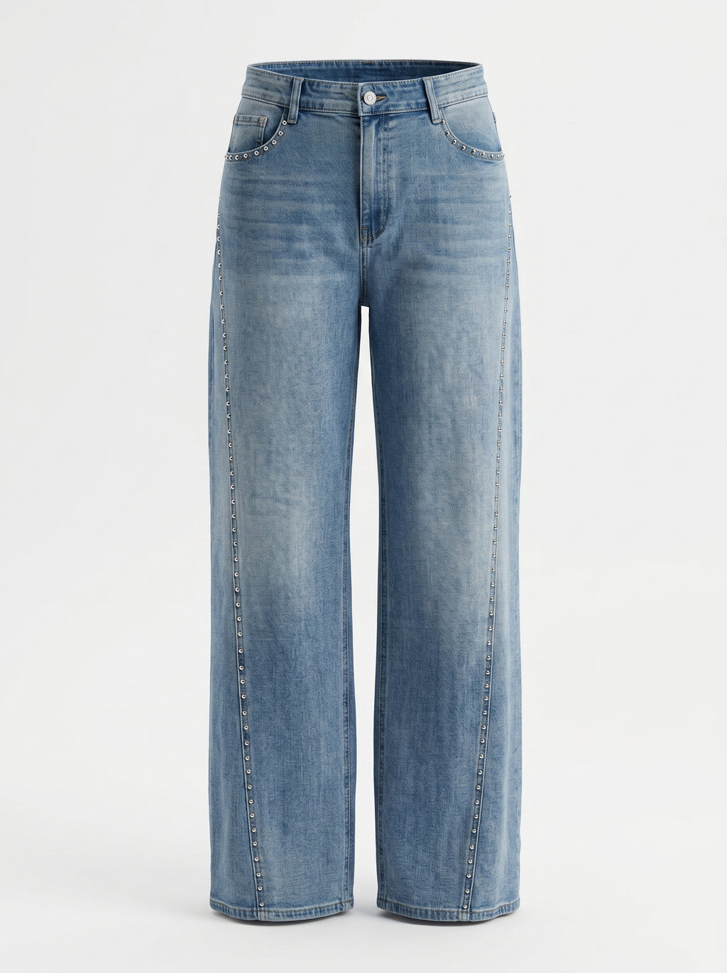 Jeans a Palazzo con Dettagli Borchie – Il Denim che non passa inosservato!