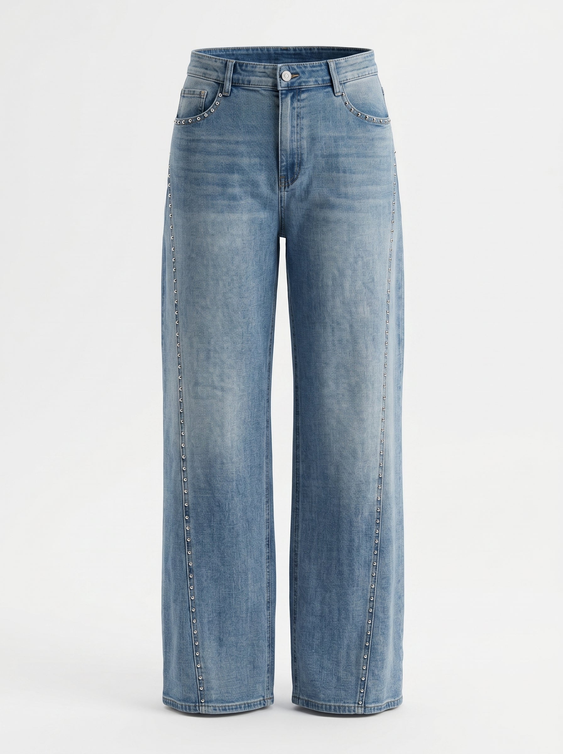 Jeans a Palazzo con Dettagli Borchie – Il Denim che non passa inosservato!