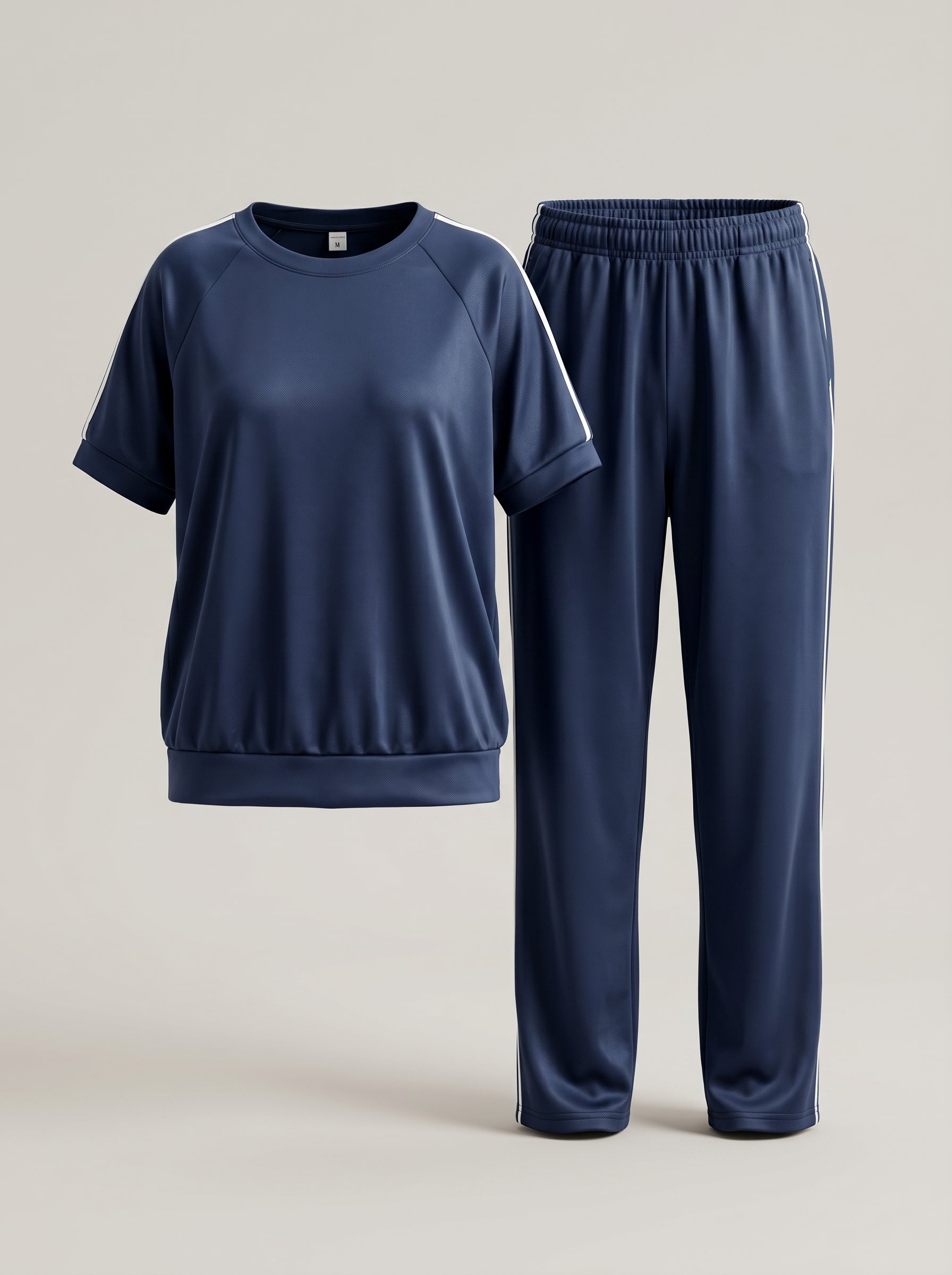 Set mezza manica e pantalone con righe