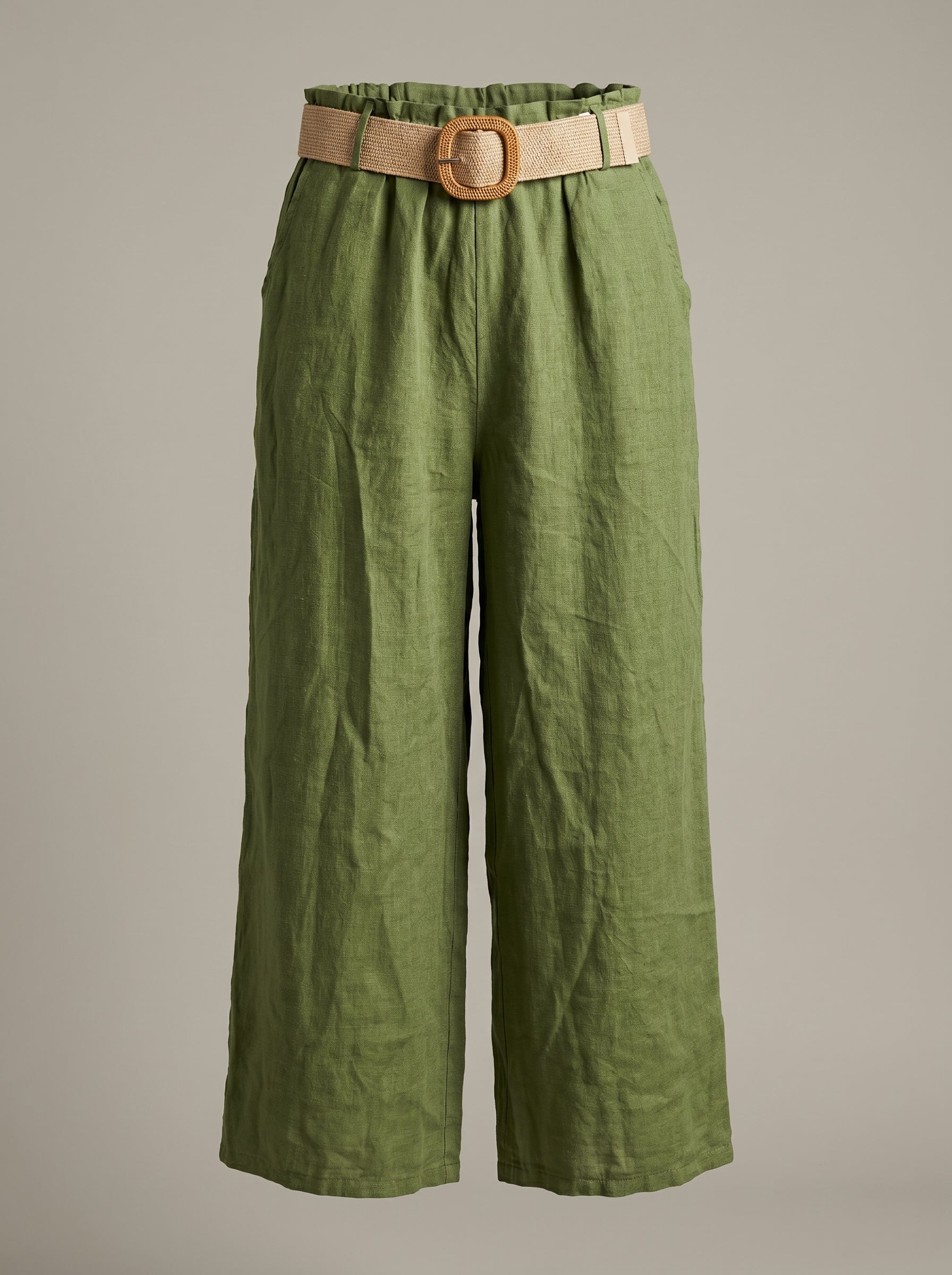 Pantaloni relax in lino