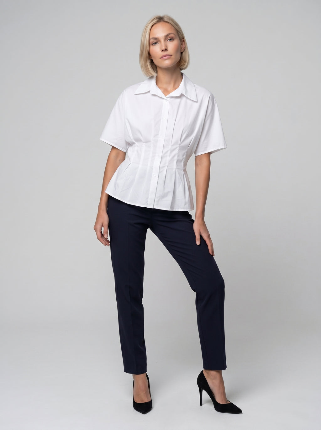 Camicia elegante con collo alla francese