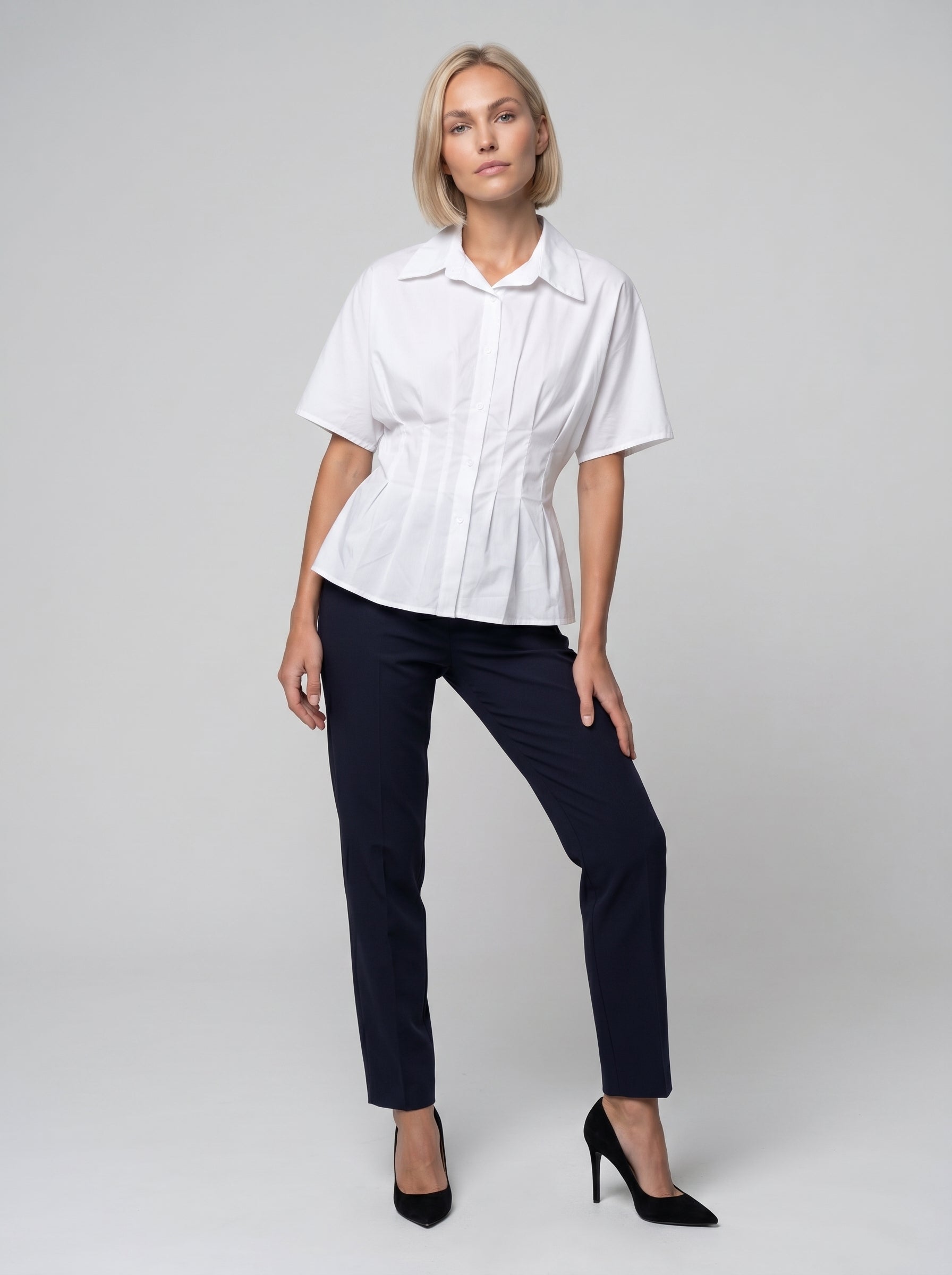Camicia elegante con collo alla francese