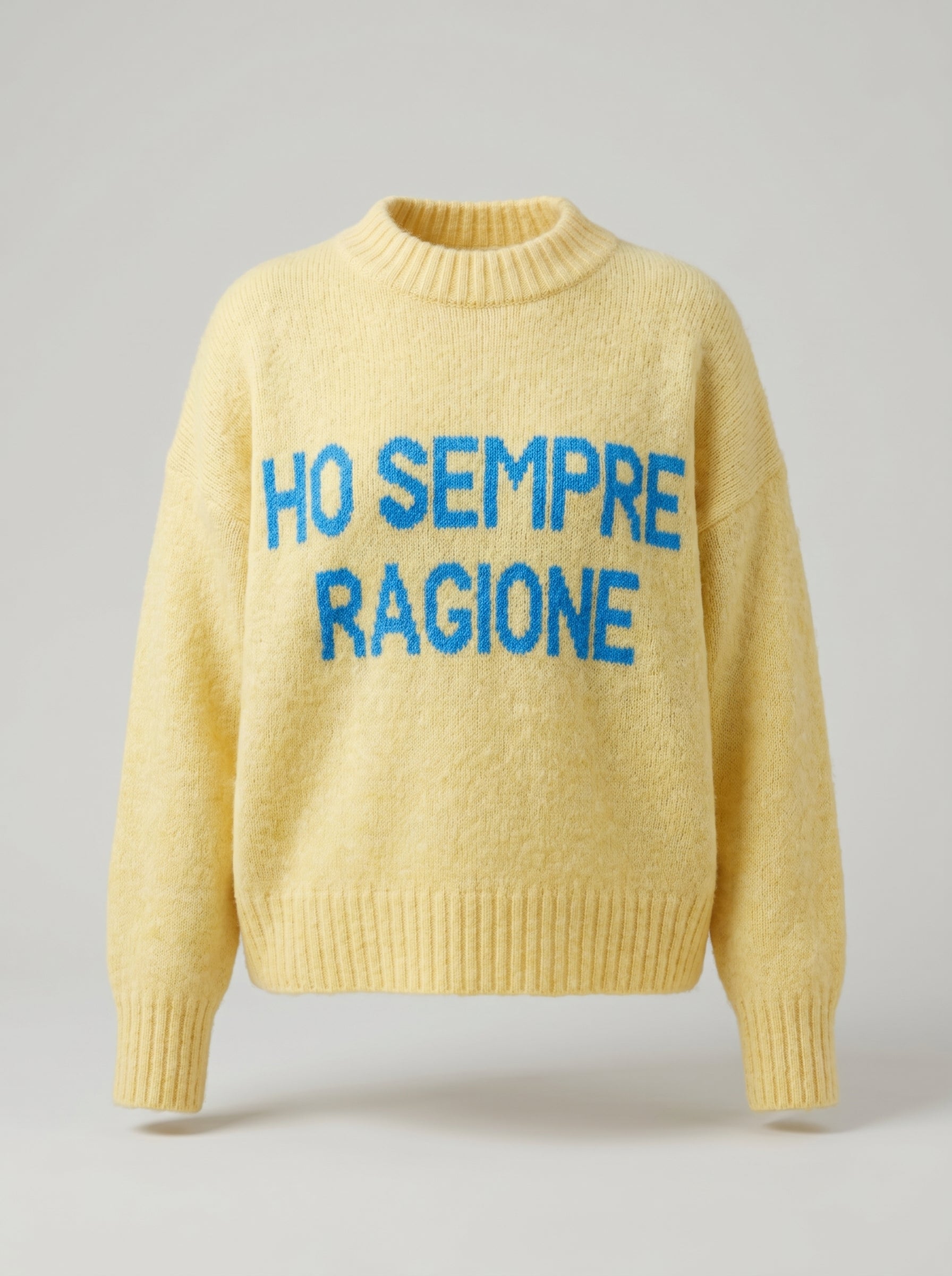 Il Maglione che Parla Chiaro: "Ho Sempre Ragione" - Stile e Assertività in Tinta Unita!