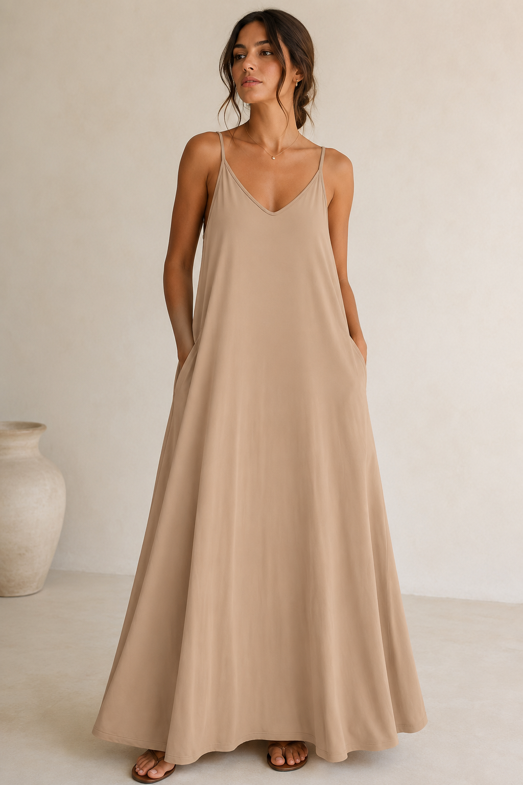 Abito Maxi Essential con Tasche