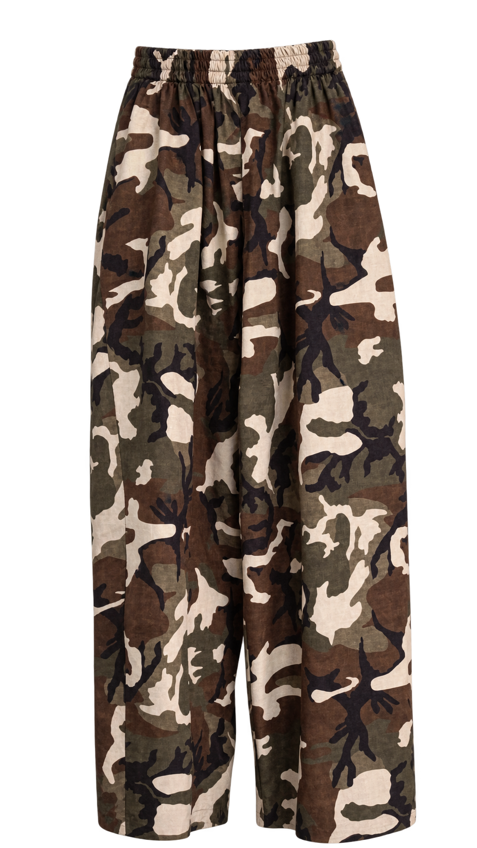 Pantalone baloon mimetico con fiocco
