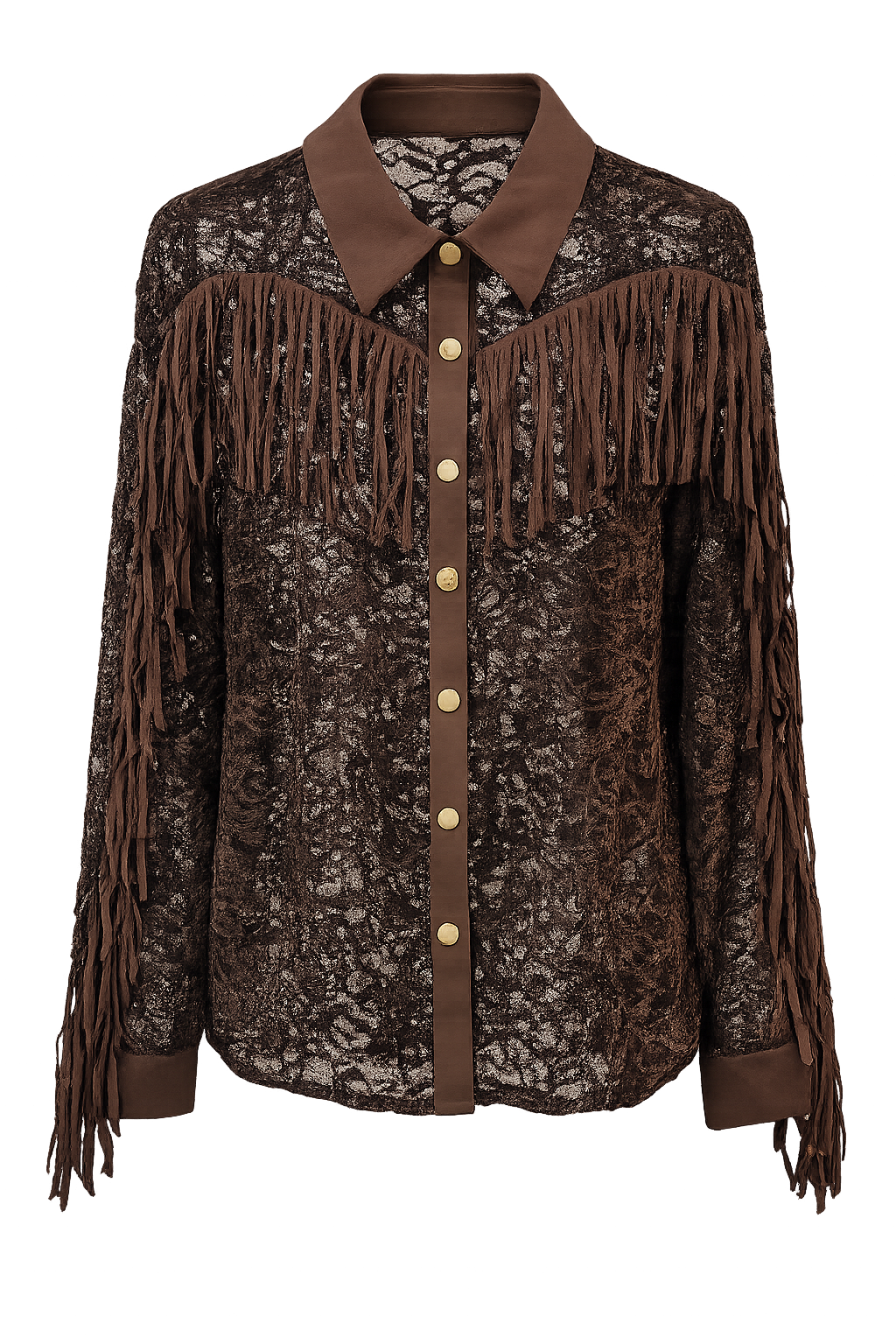 Camicia Pizzo con Frange