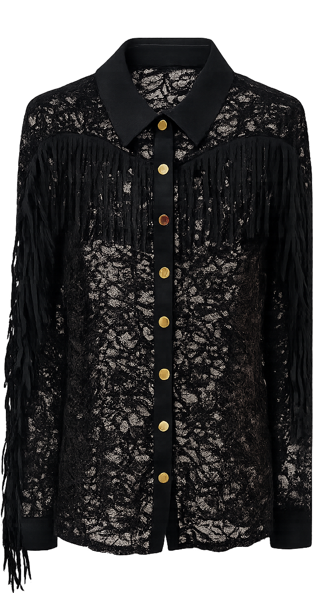 Camicia Pizzo con Frange