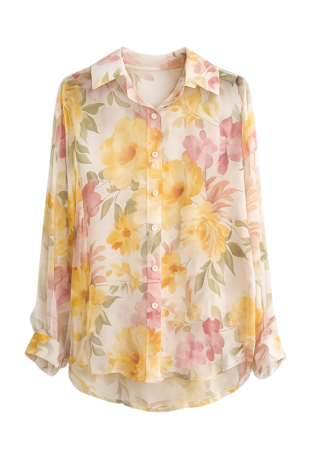 Camicia Floreale Velata