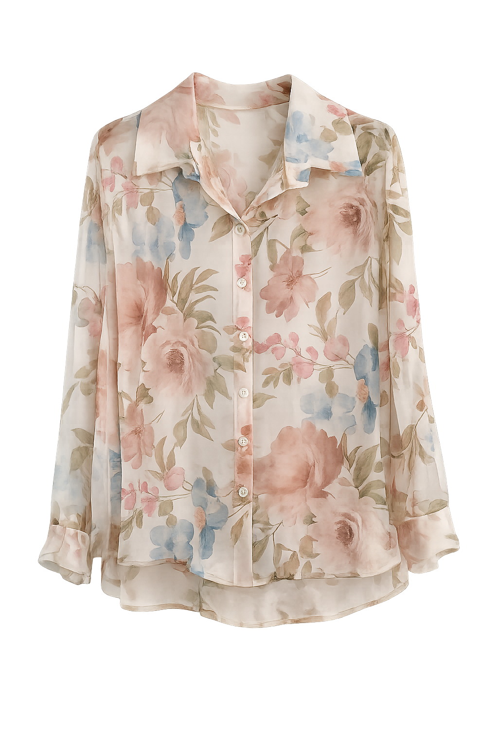 Camicia Floreale Velata