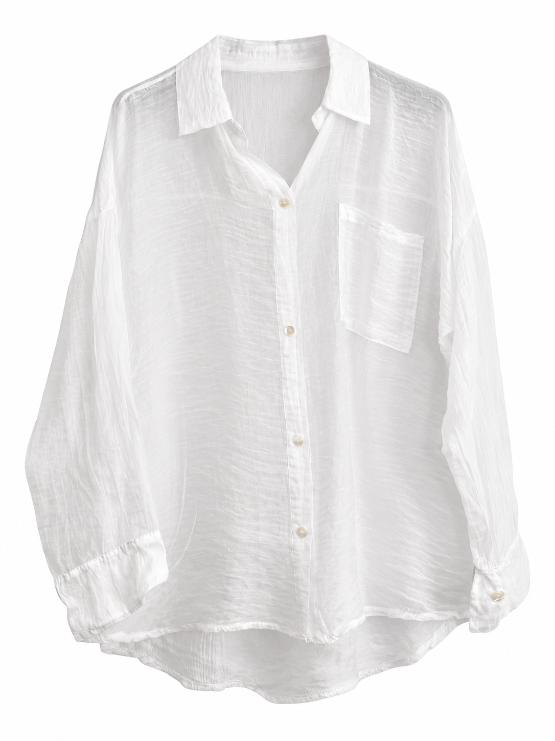 Camicia velata con taschino
