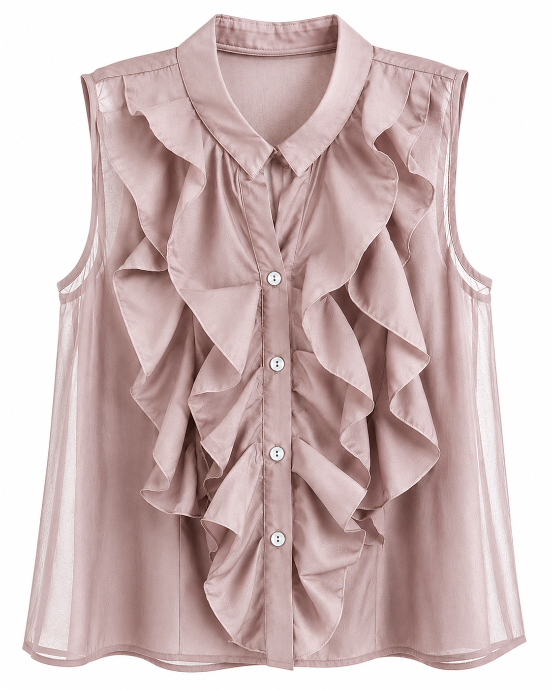 Camicia velata con Volant
