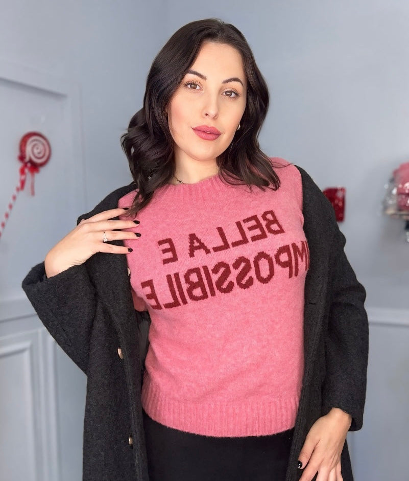 Maglia Trendy "Bella e Impossibile": Esprimi il Tuo Stile in Diversi Colori