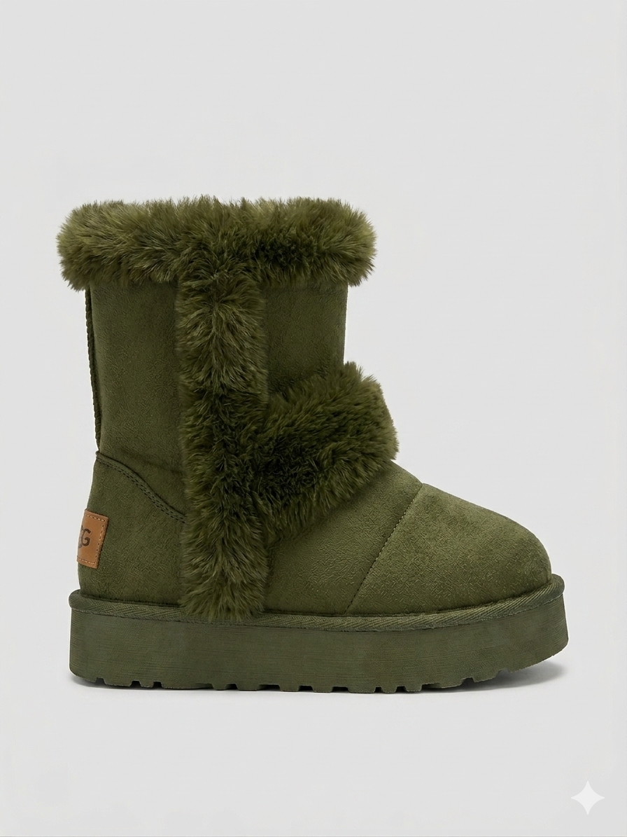 Snow Glam: Lo Stivaletto Winter Chic in Eco-Montone
