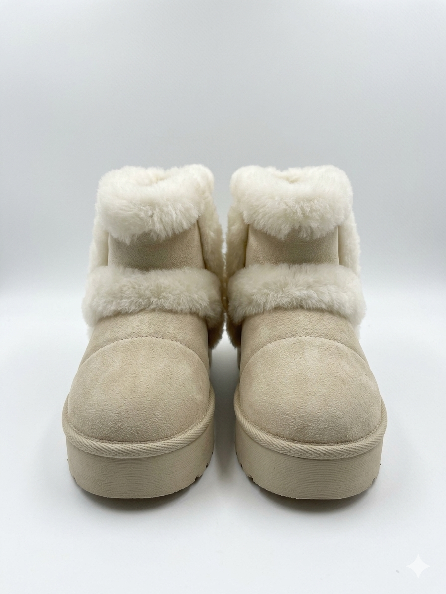 Snow Glam: Lo Stivaletto Winter Chic in Eco-Montone