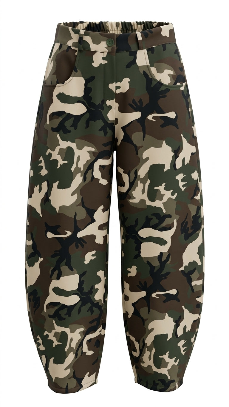 Pantalone Baloon Camo con zip