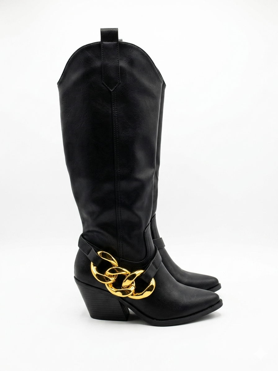 Stivale Texano con Catena Luxury