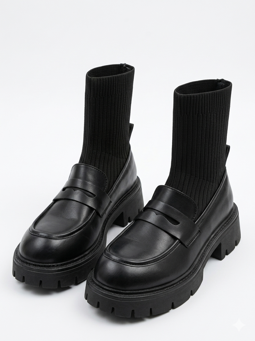 Mocassino Chuncky con calzino incorporato