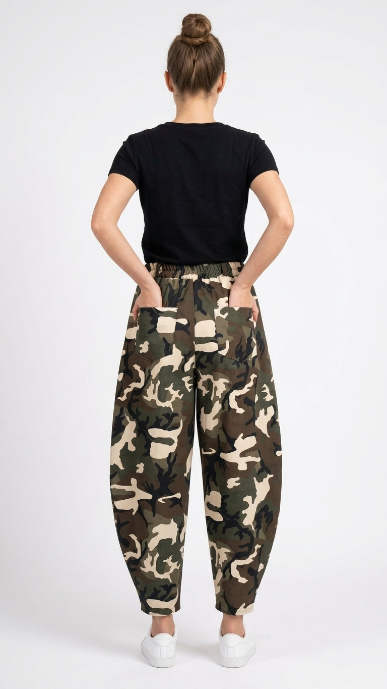 Pantalone Baloon Camo con zip