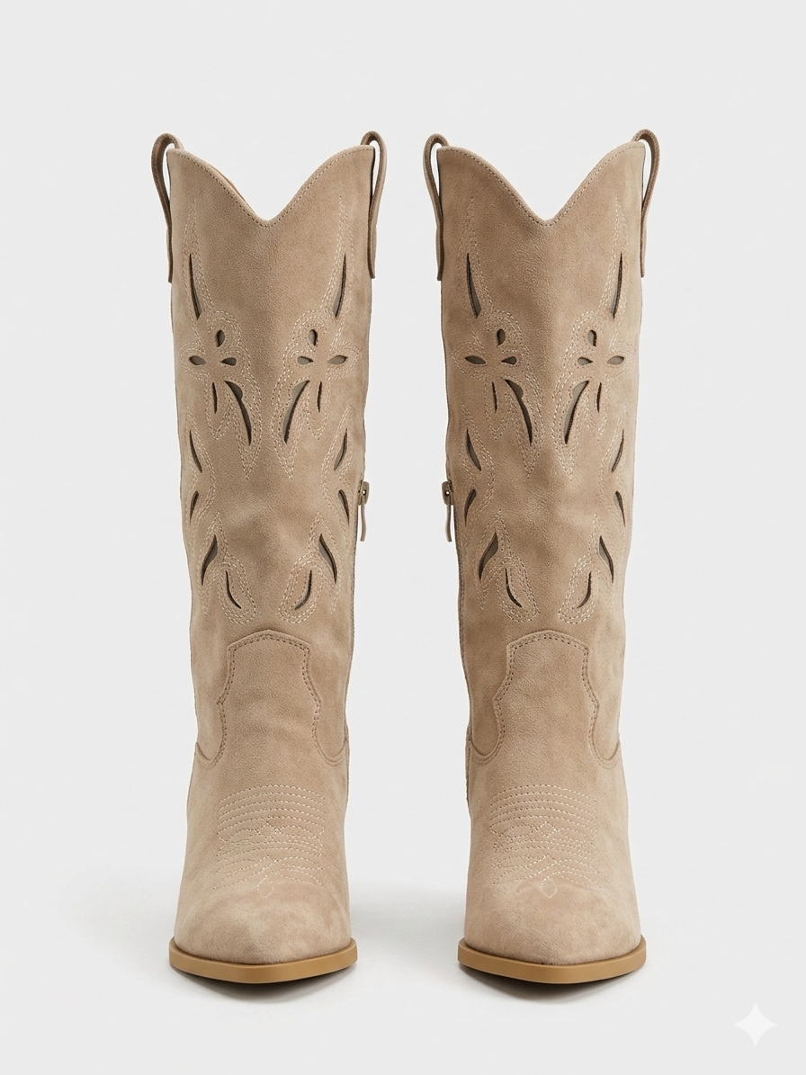 Stivale Country in Suede Beige