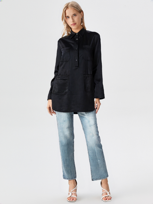 Jeans onde con brillantini