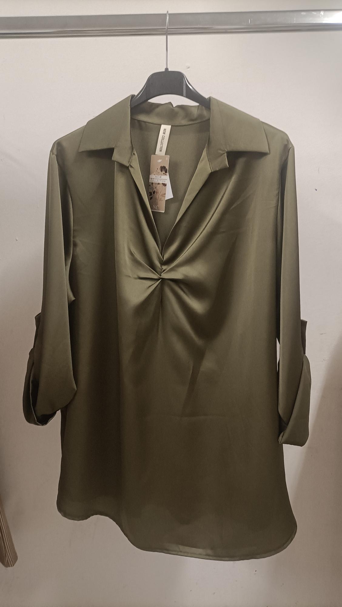 Casacca effetto raso scollo a V