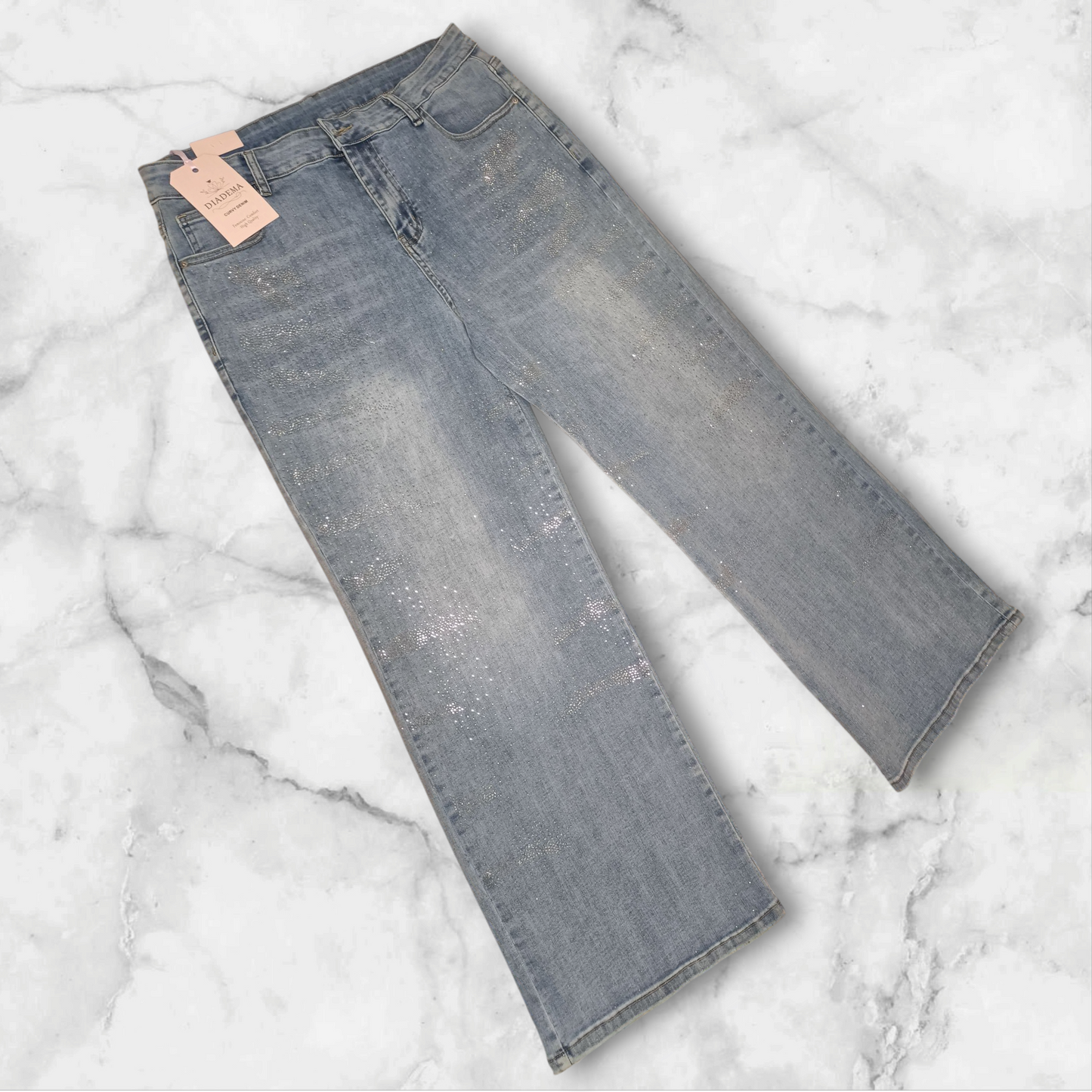 Jeans onde con brillantini