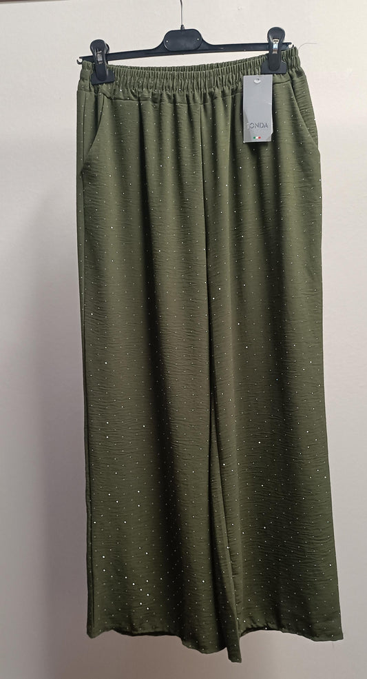 Pantaloni con brillantini